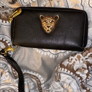 cheetah wristlet